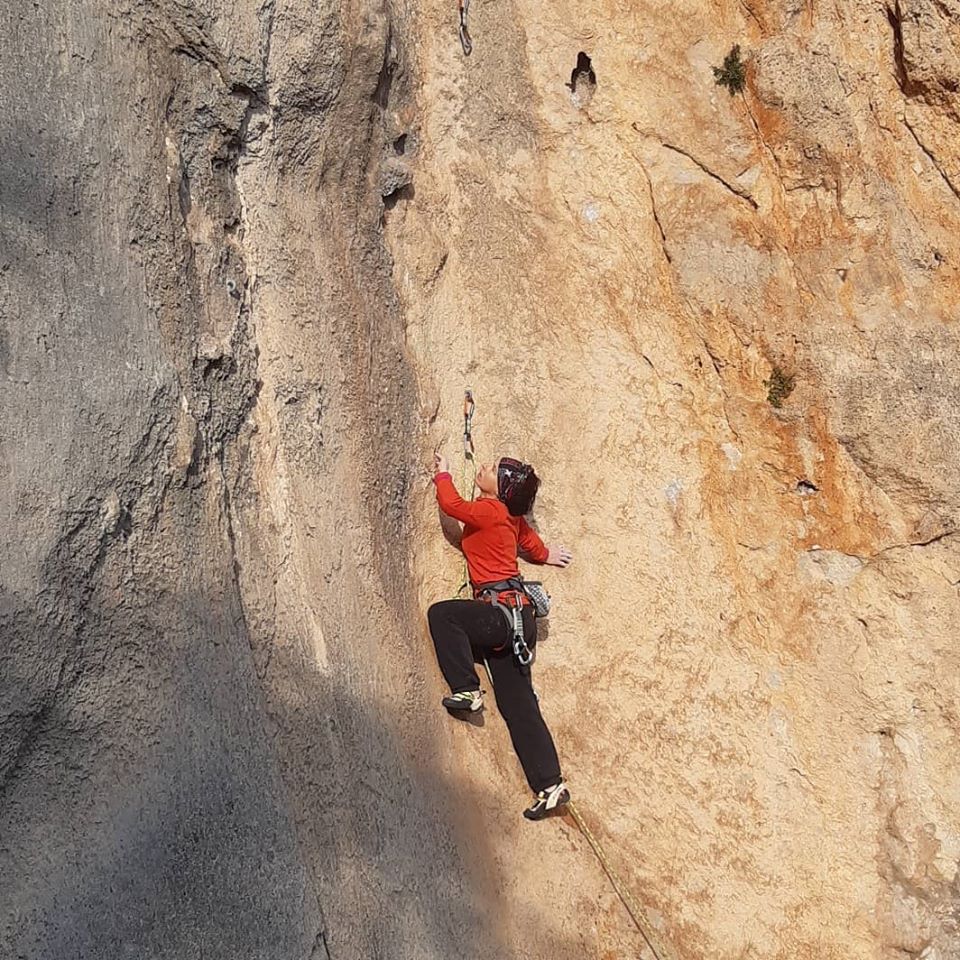 Escalade en falaise avec 100% grimpe salle d'escalade